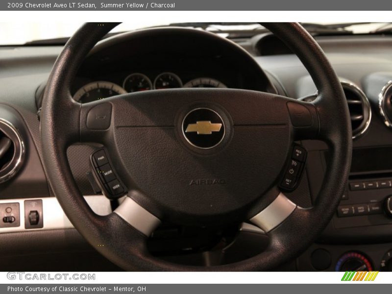 Summer Yellow / Charcoal 2009 Chevrolet Aveo LT Sedan