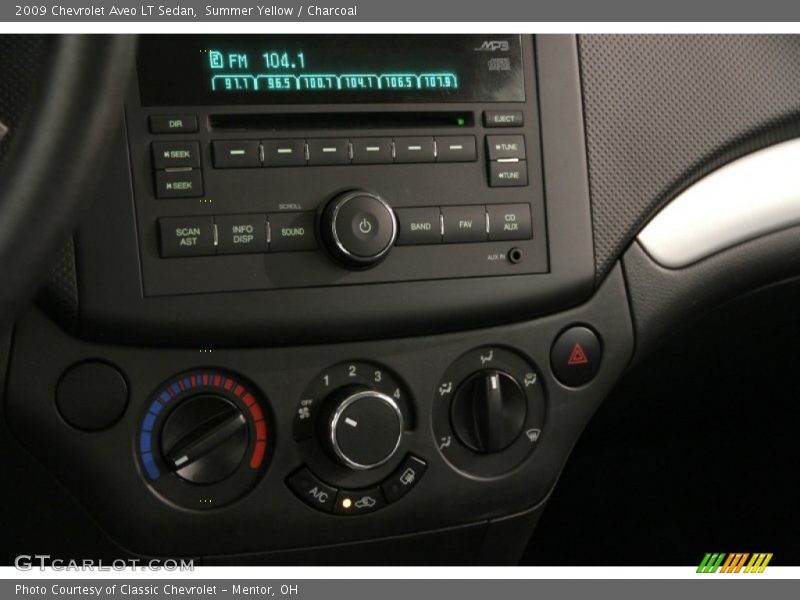 Summer Yellow / Charcoal 2009 Chevrolet Aveo LT Sedan