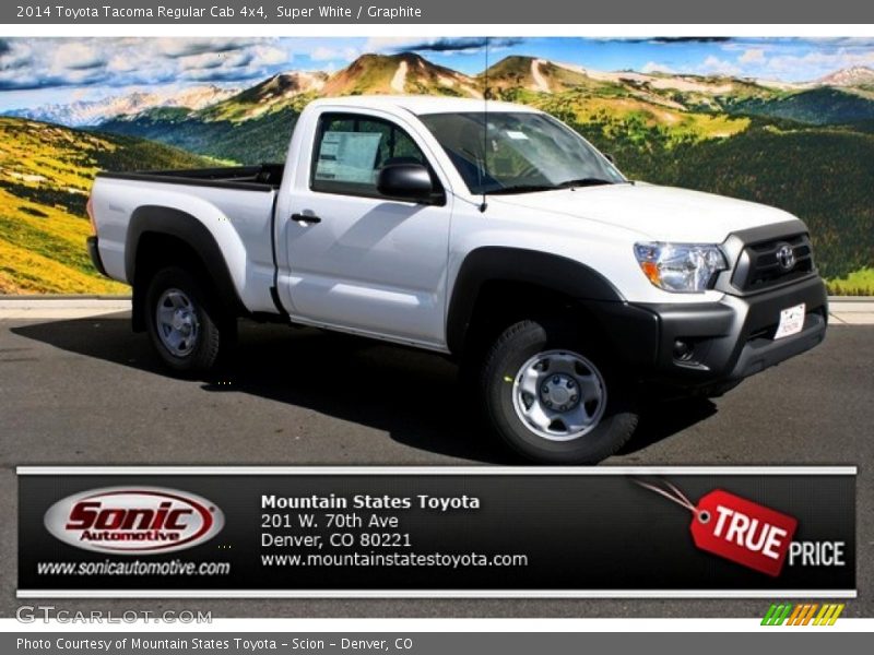 Super White / Graphite 2014 Toyota Tacoma Regular Cab 4x4