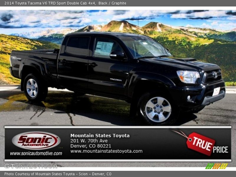 Black / Graphite 2014 Toyota Tacoma V6 TRD Sport Double Cab 4x4