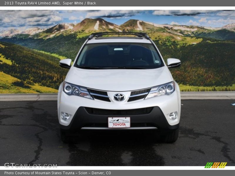 Super White / Black 2013 Toyota RAV4 Limited AWD