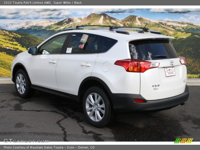 Super White / Black 2013 Toyota RAV4 Limited AWD