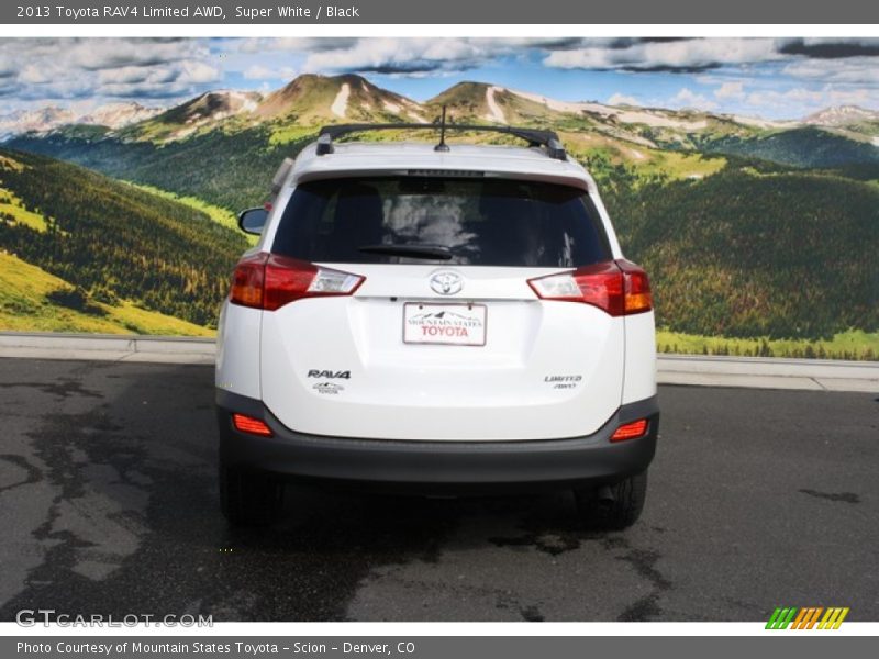Super White / Black 2013 Toyota RAV4 Limited AWD
