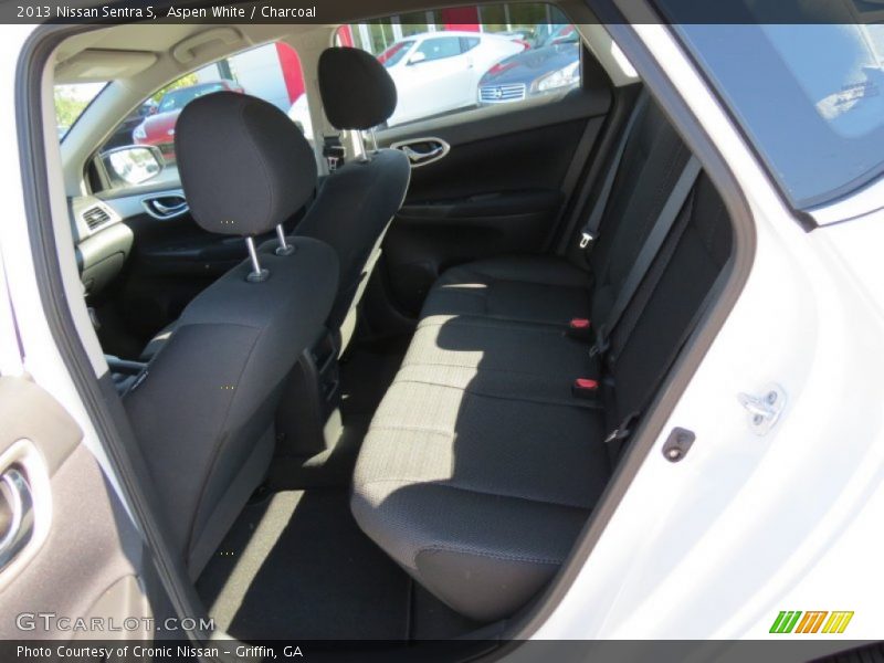 Aspen White / Charcoal 2013 Nissan Sentra S