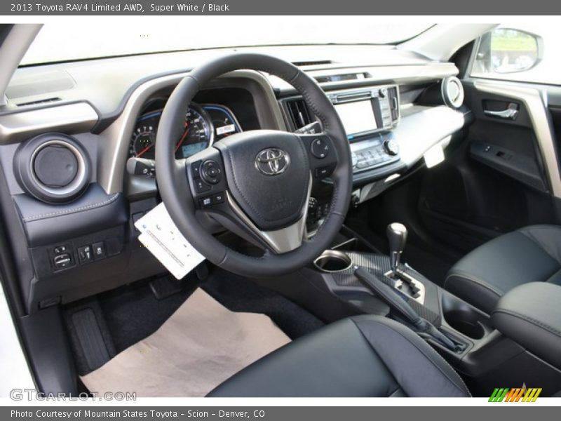 Super White / Black 2013 Toyota RAV4 Limited AWD