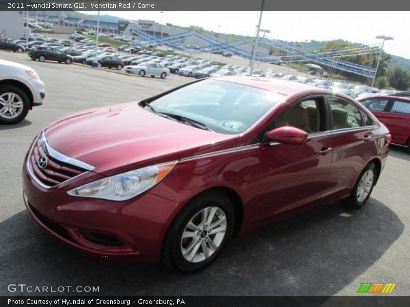 Venetian Red / Camel 2011 Hyundai Sonata GLS