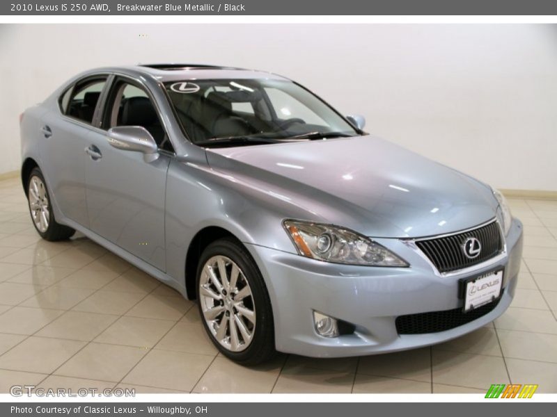 Breakwater Blue Metallic / Black 2010 Lexus IS 250 AWD