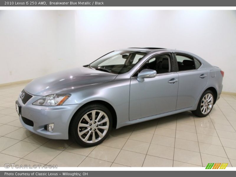 Breakwater Blue Metallic / Black 2010 Lexus IS 250 AWD