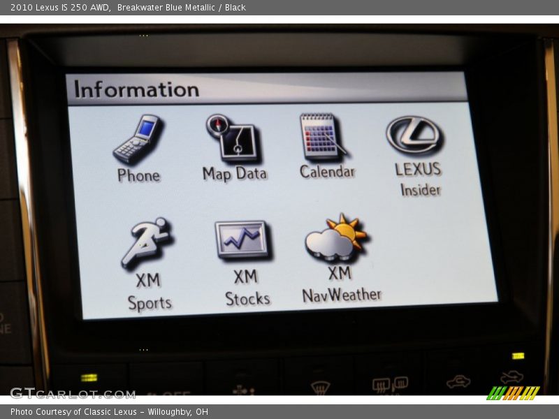 Breakwater Blue Metallic / Black 2010 Lexus IS 250 AWD