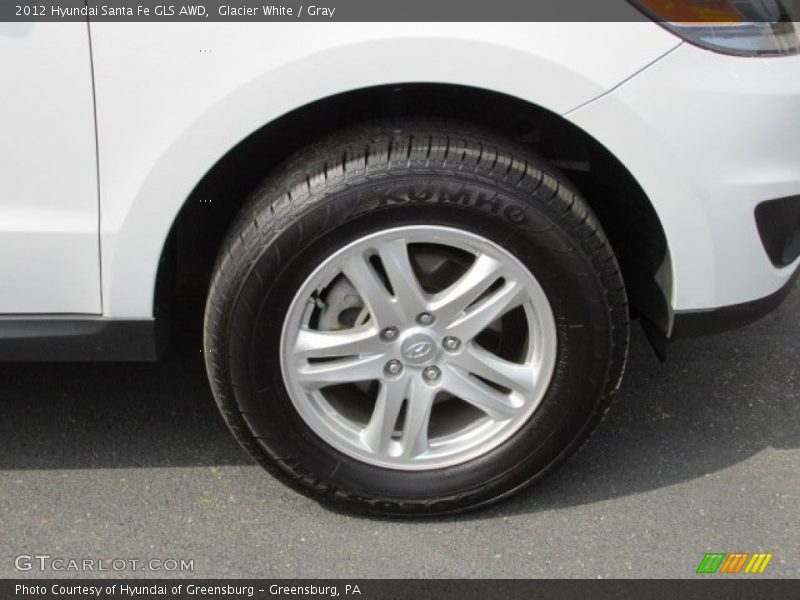 Glacier White / Gray 2012 Hyundai Santa Fe GLS AWD