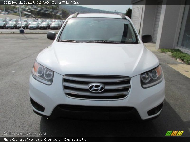 Glacier White / Gray 2012 Hyundai Santa Fe GLS AWD