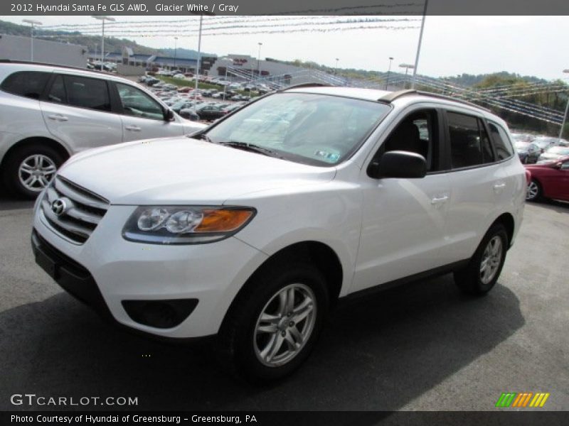 Glacier White / Gray 2012 Hyundai Santa Fe GLS AWD