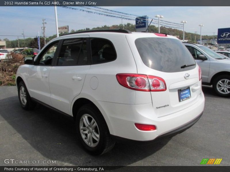 Glacier White / Gray 2012 Hyundai Santa Fe GLS AWD