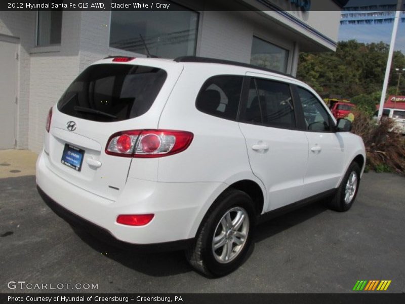 Glacier White / Gray 2012 Hyundai Santa Fe GLS AWD