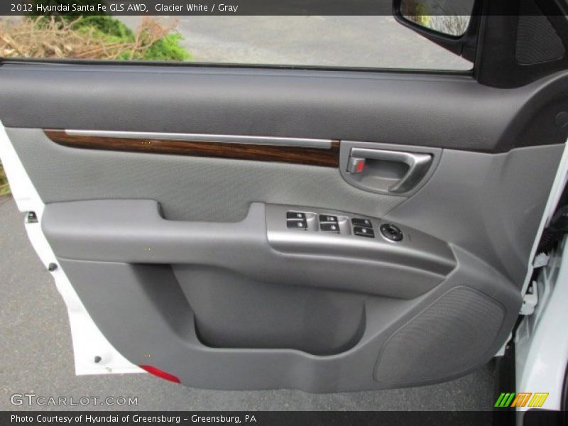 Glacier White / Gray 2012 Hyundai Santa Fe GLS AWD