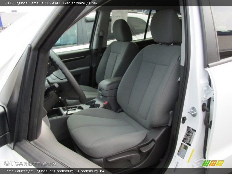 Glacier White / Gray 2012 Hyundai Santa Fe GLS AWD