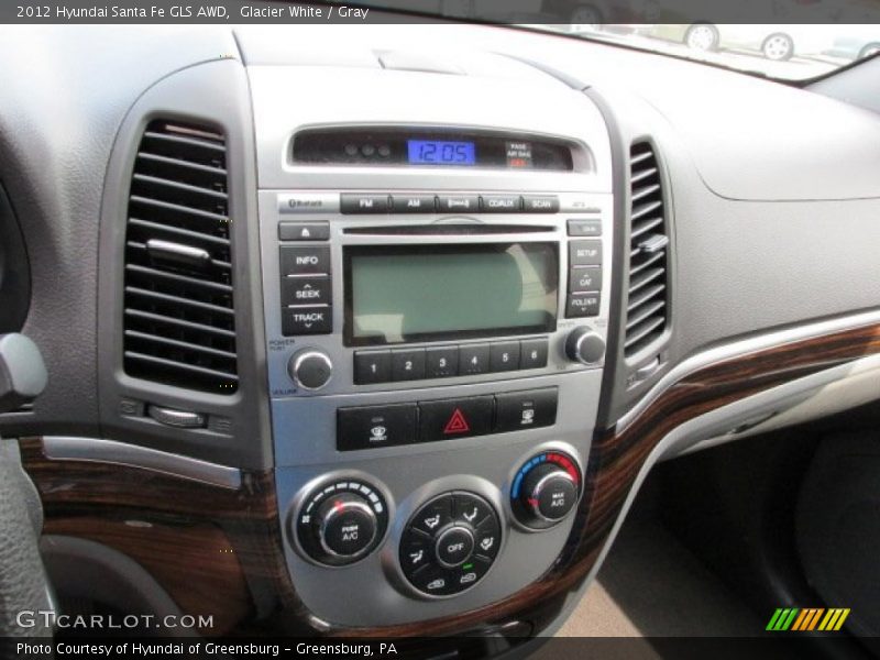 Glacier White / Gray 2012 Hyundai Santa Fe GLS AWD