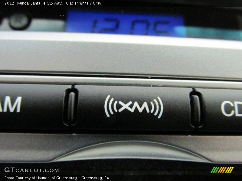Glacier White / Gray 2012 Hyundai Santa Fe GLS AWD