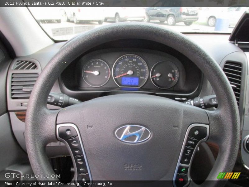 Glacier White / Gray 2012 Hyundai Santa Fe GLS AWD