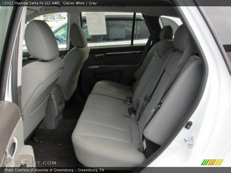 Glacier White / Gray 2012 Hyundai Santa Fe GLS AWD