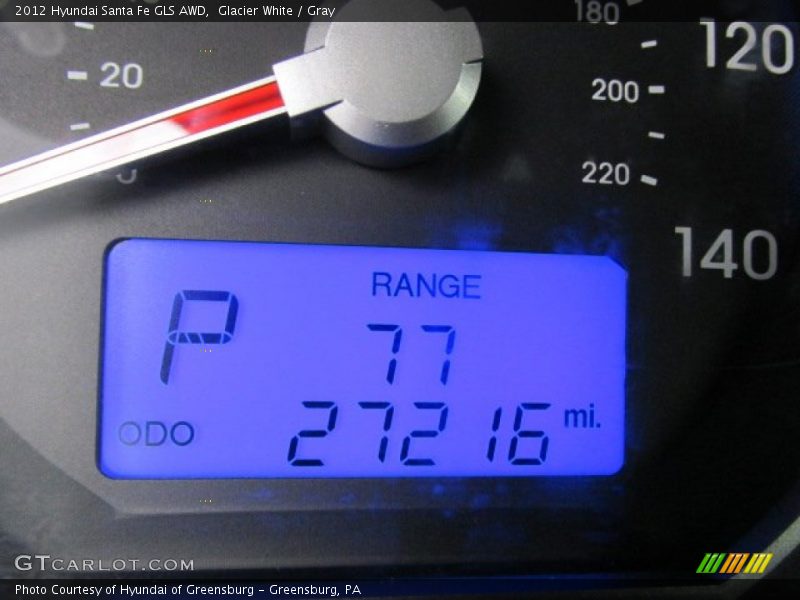 Glacier White / Gray 2012 Hyundai Santa Fe GLS AWD