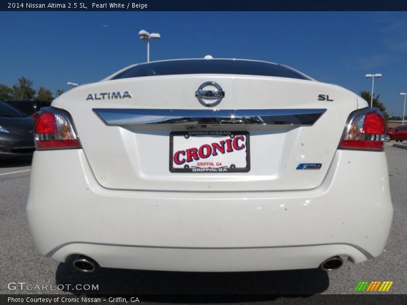 Pearl White / Beige 2014 Nissan Altima 2.5 SL