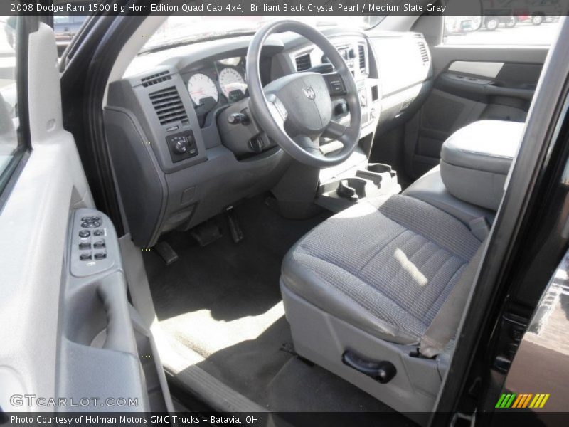 Brilliant Black Crystal Pearl / Medium Slate Gray 2008 Dodge Ram 1500 Big Horn Edition Quad Cab 4x4