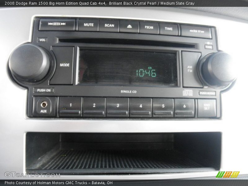 Brilliant Black Crystal Pearl / Medium Slate Gray 2008 Dodge Ram 1500 Big Horn Edition Quad Cab 4x4