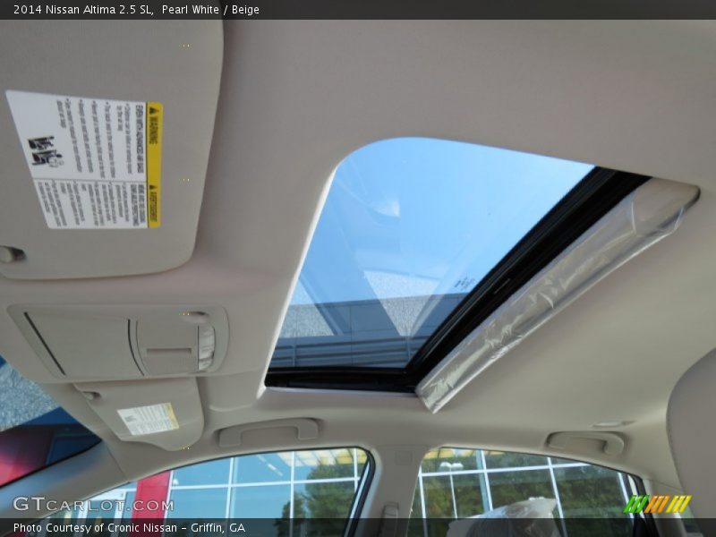 Pearl White / Beige 2014 Nissan Altima 2.5 SL