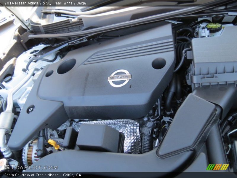 Pearl White / Beige 2014 Nissan Altima 2.5 SL