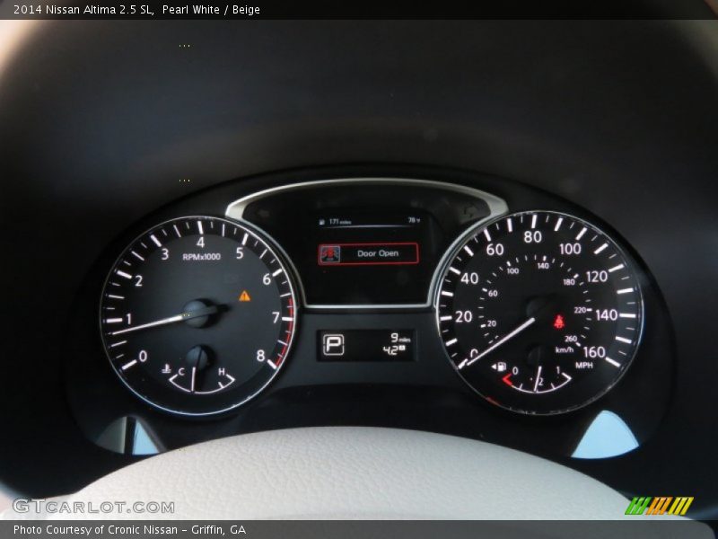 Pearl White / Beige 2014 Nissan Altima 2.5 SL