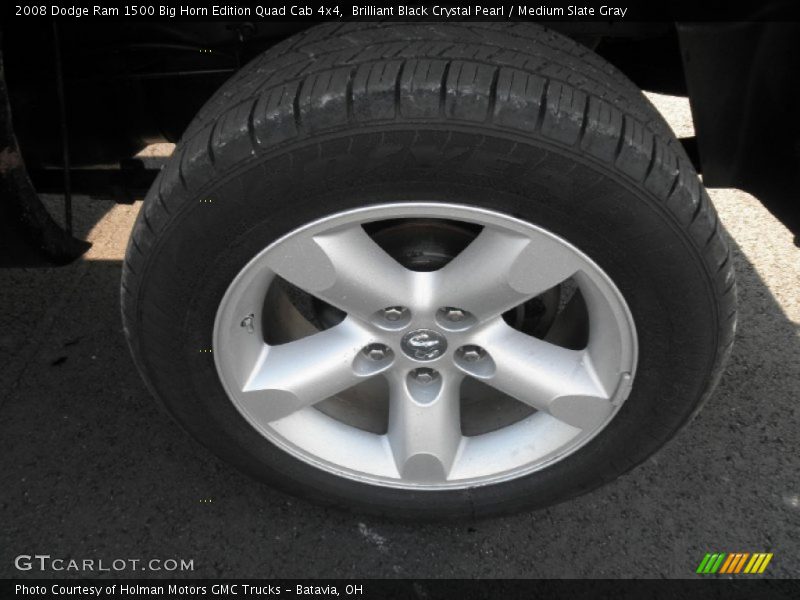 Brilliant Black Crystal Pearl / Medium Slate Gray 2008 Dodge Ram 1500 Big Horn Edition Quad Cab 4x4