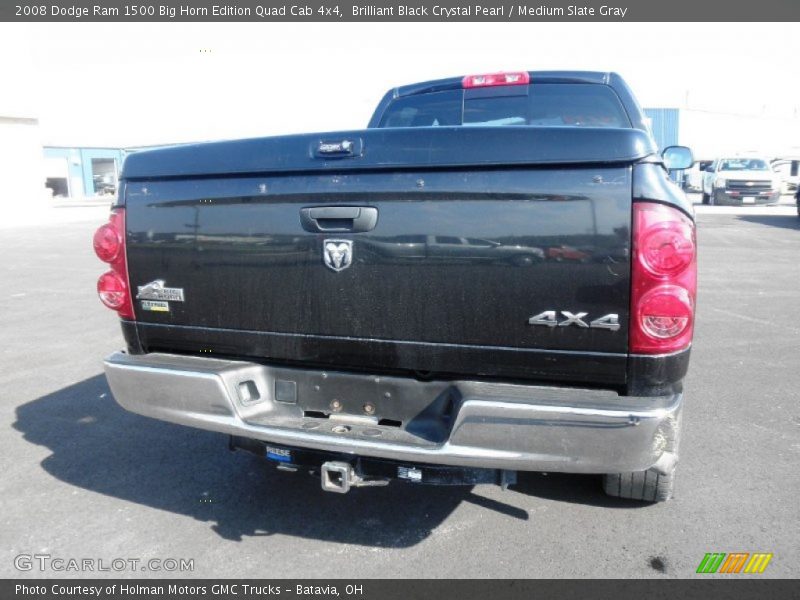 Brilliant Black Crystal Pearl / Medium Slate Gray 2008 Dodge Ram 1500 Big Horn Edition Quad Cab 4x4