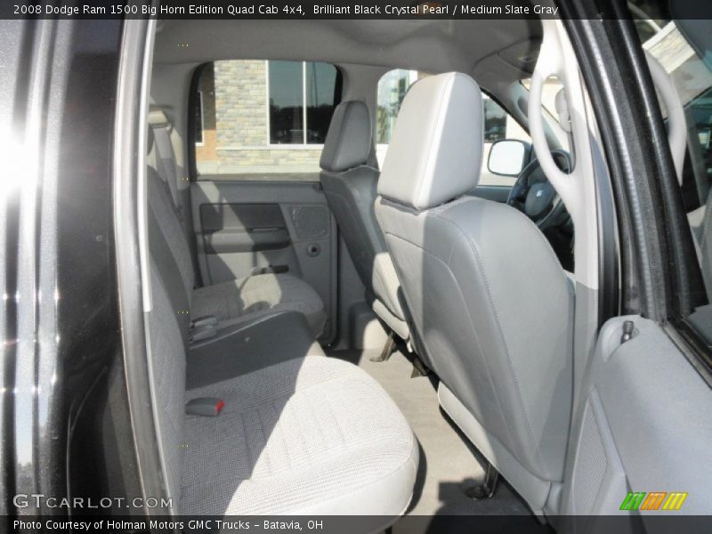Brilliant Black Crystal Pearl / Medium Slate Gray 2008 Dodge Ram 1500 Big Horn Edition Quad Cab 4x4