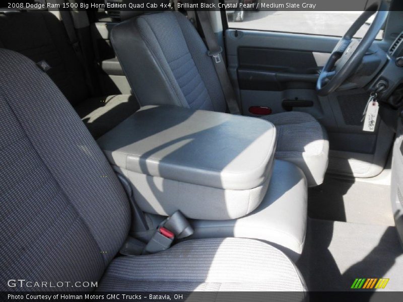 Brilliant Black Crystal Pearl / Medium Slate Gray 2008 Dodge Ram 1500 Big Horn Edition Quad Cab 4x4