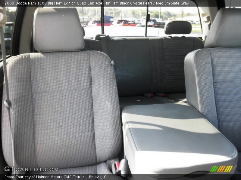 Brilliant Black Crystal Pearl / Medium Slate Gray 2008 Dodge Ram 1500 Big Horn Edition Quad Cab 4x4
