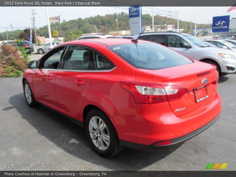 Race Red / Charcoal Black 2012 Ford Focus SEL Sedan
