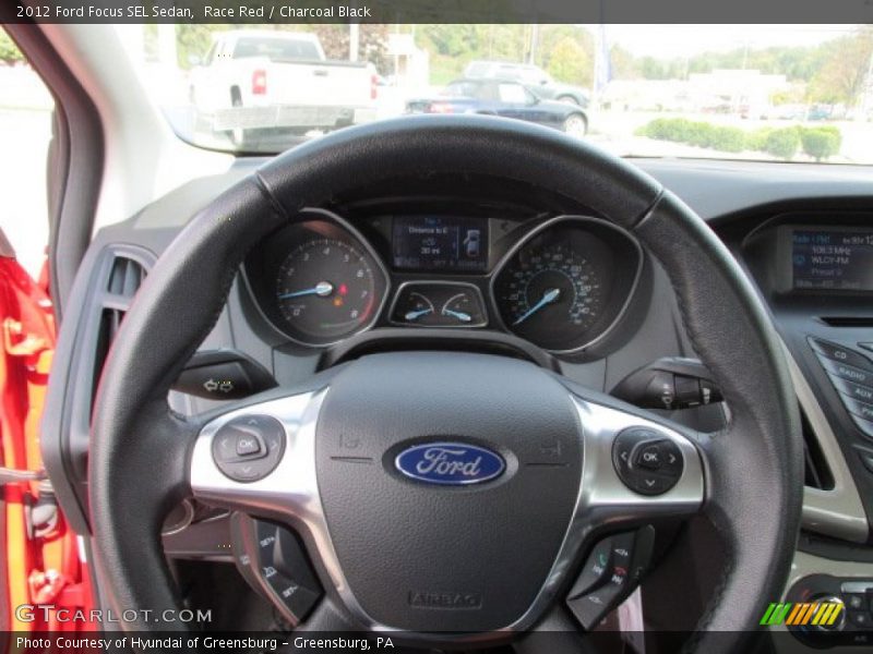 Race Red / Charcoal Black 2012 Ford Focus SEL Sedan