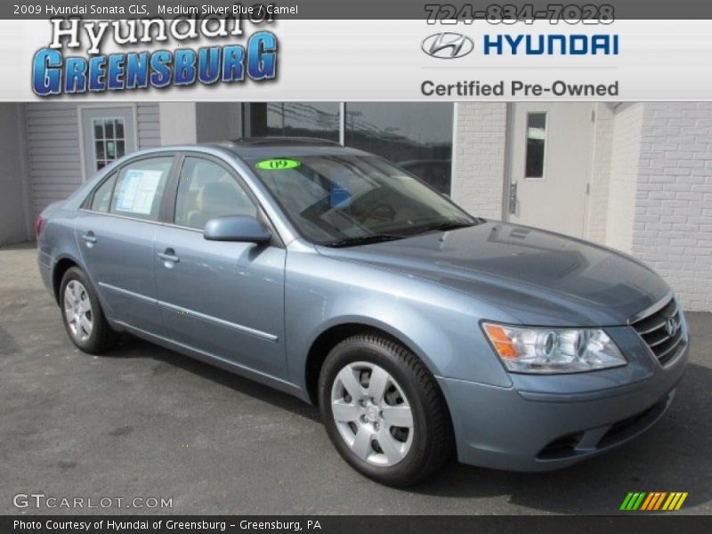 Medium Silver Blue / Camel 2009 Hyundai Sonata GLS