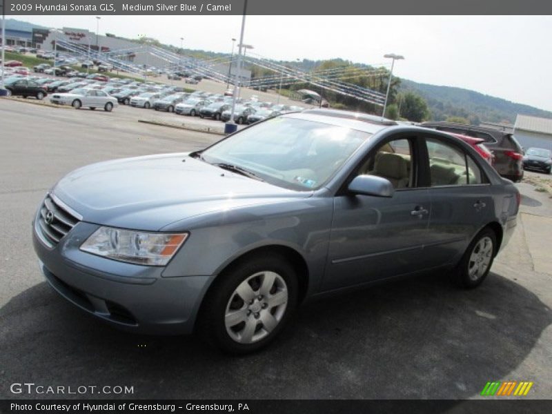 Medium Silver Blue / Camel 2009 Hyundai Sonata GLS