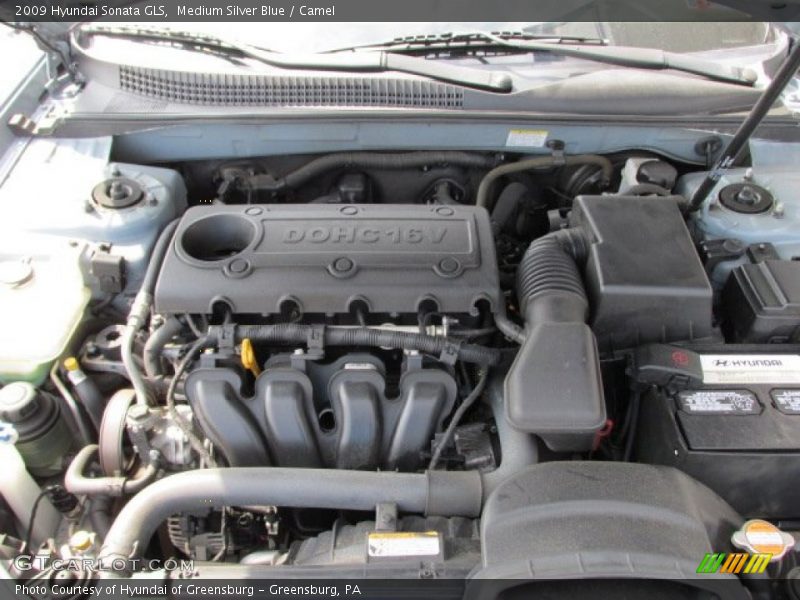 Medium Silver Blue / Camel 2009 Hyundai Sonata GLS