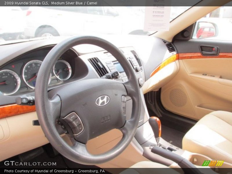 Medium Silver Blue / Camel 2009 Hyundai Sonata GLS