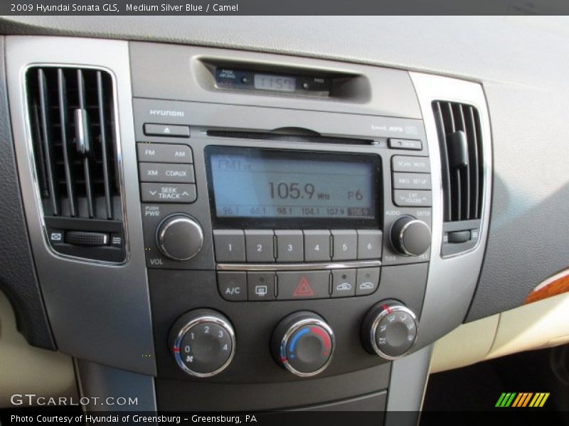 Medium Silver Blue / Camel 2009 Hyundai Sonata GLS