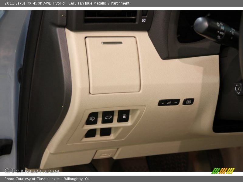 Cerulean Blue Metallic / Parchment 2011 Lexus RX 450h AWD Hybrid