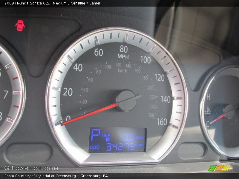 Medium Silver Blue / Camel 2009 Hyundai Sonata GLS