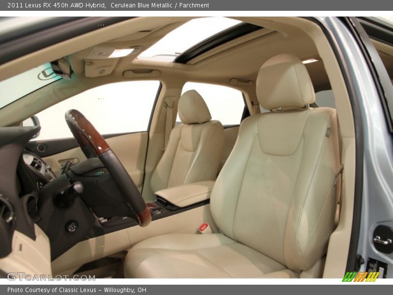 Cerulean Blue Metallic / Parchment 2011 Lexus RX 450h AWD Hybrid