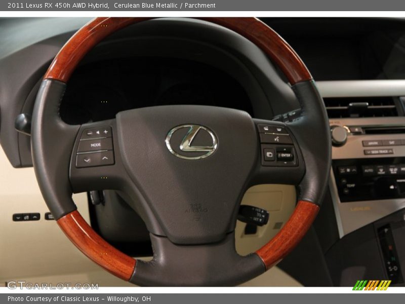 Cerulean Blue Metallic / Parchment 2011 Lexus RX 450h AWD Hybrid