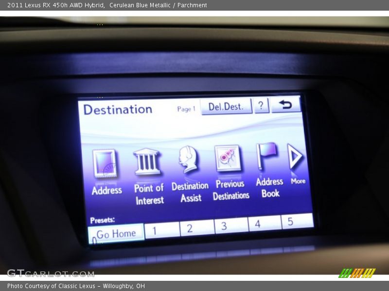 Cerulean Blue Metallic / Parchment 2011 Lexus RX 450h AWD Hybrid