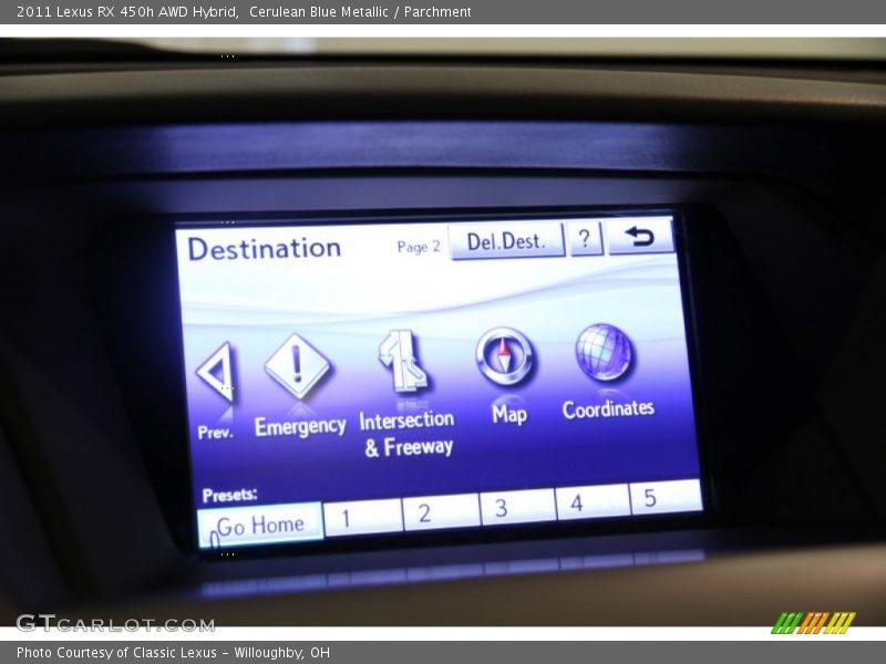 Cerulean Blue Metallic / Parchment 2011 Lexus RX 450h AWD Hybrid