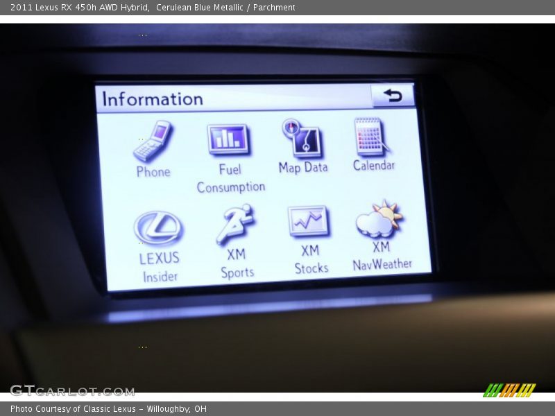 Cerulean Blue Metallic / Parchment 2011 Lexus RX 450h AWD Hybrid